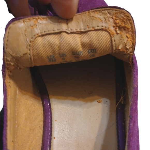 Franco Sarto Jolie Magenta Loafers Slip On Suede Tassled Flats size 8 - Picture 9 of 10